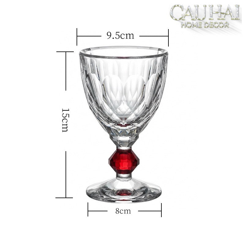 Maison Couture - Ly Pha Lê Cristalleries Goblet Burgundy Glasses 270ml-CẬU HAI HOME DECOR