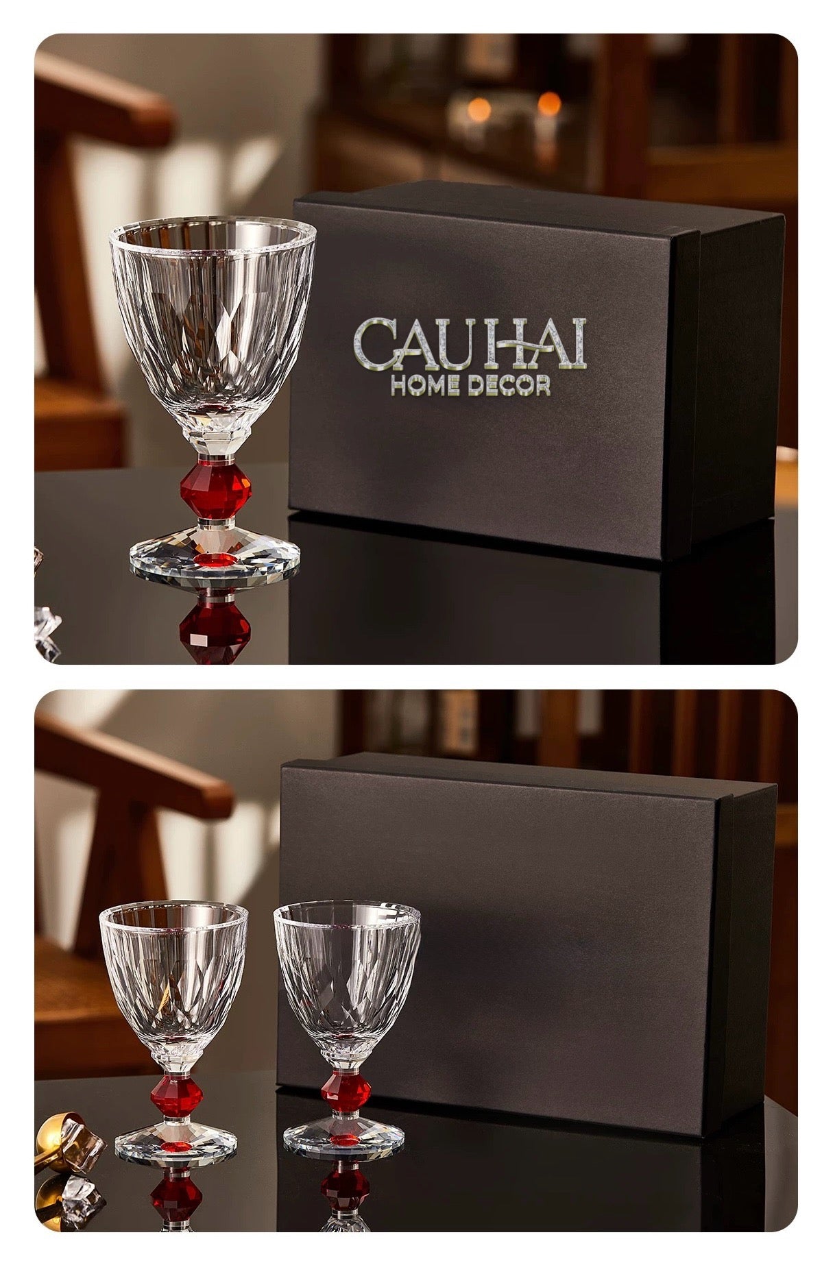 Maison Couture - Ly Pha Lê Cristalleries Goblet Burgundy Glasses 270ml-LY THỦY TINH-CẬU HAI HOME DECOR