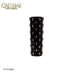 Maison Couture - Set 2 Bình Lọ Impériale Bastion Armory Noir-Gold Vessel-BÌNH HOA-CẬU HAI HOME DECOR