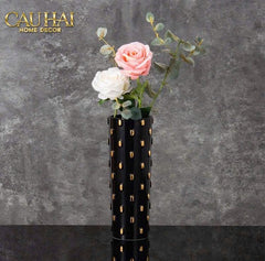 Maison Couture - Set 2 Bình Lọ Impériale Bastion Armory Noir-Gold Vessel-BÌNH HOA-CẬU HAI HOME DECOR