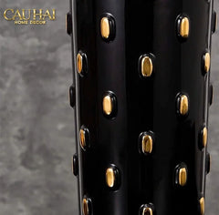 Maison Couture - Set 2 Bình Lọ Impériale Bastion Armory Noir-Gold Vessel-BÌNH HOA-CẬU HAI HOME DECOR