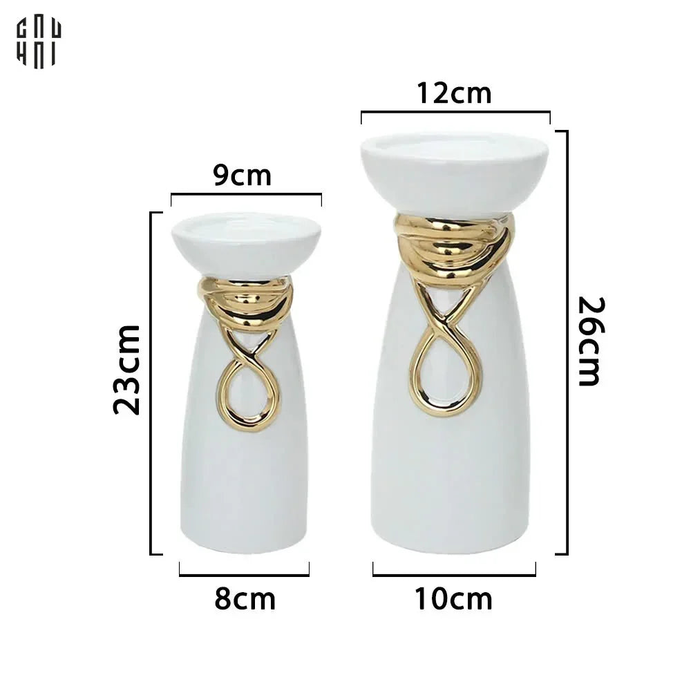 Maison Couture – Set 2 Đế Nến Golden Infinity Loop Candle Stand-NẾN TRANG TRÍ-CẬU HAI HOME DECOR