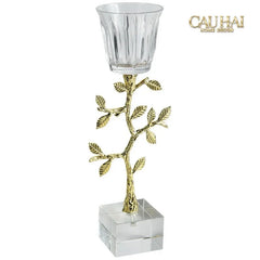 Maison Couture - Set 2 Đế Nến Pha Lê Aurum Branche Spéciale Édition H33/40-Hoa Lụa-CẬU HAI HOME DECOR