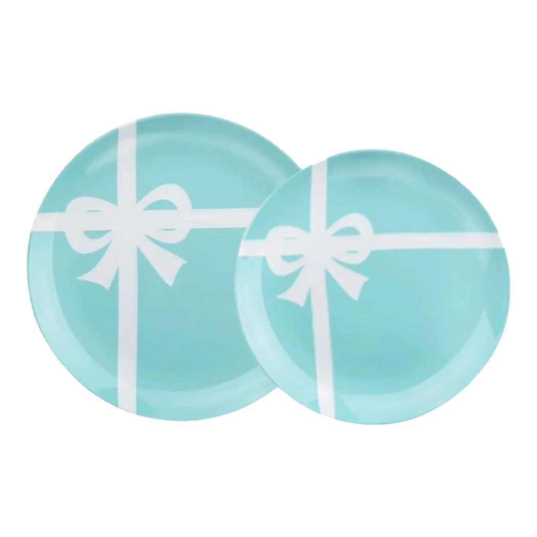 Maison Couture - Set 2 Đĩa Tiệc Trà Élégance Turquoise Ribbon