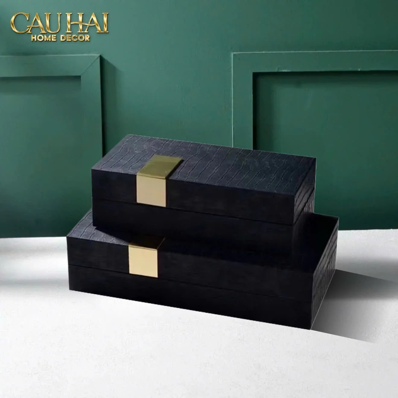 Maison Couture - Set 2 Hộp Da Midnight Veil-HỘP TRANG SỨC-CẬU HAI HOME DECOR