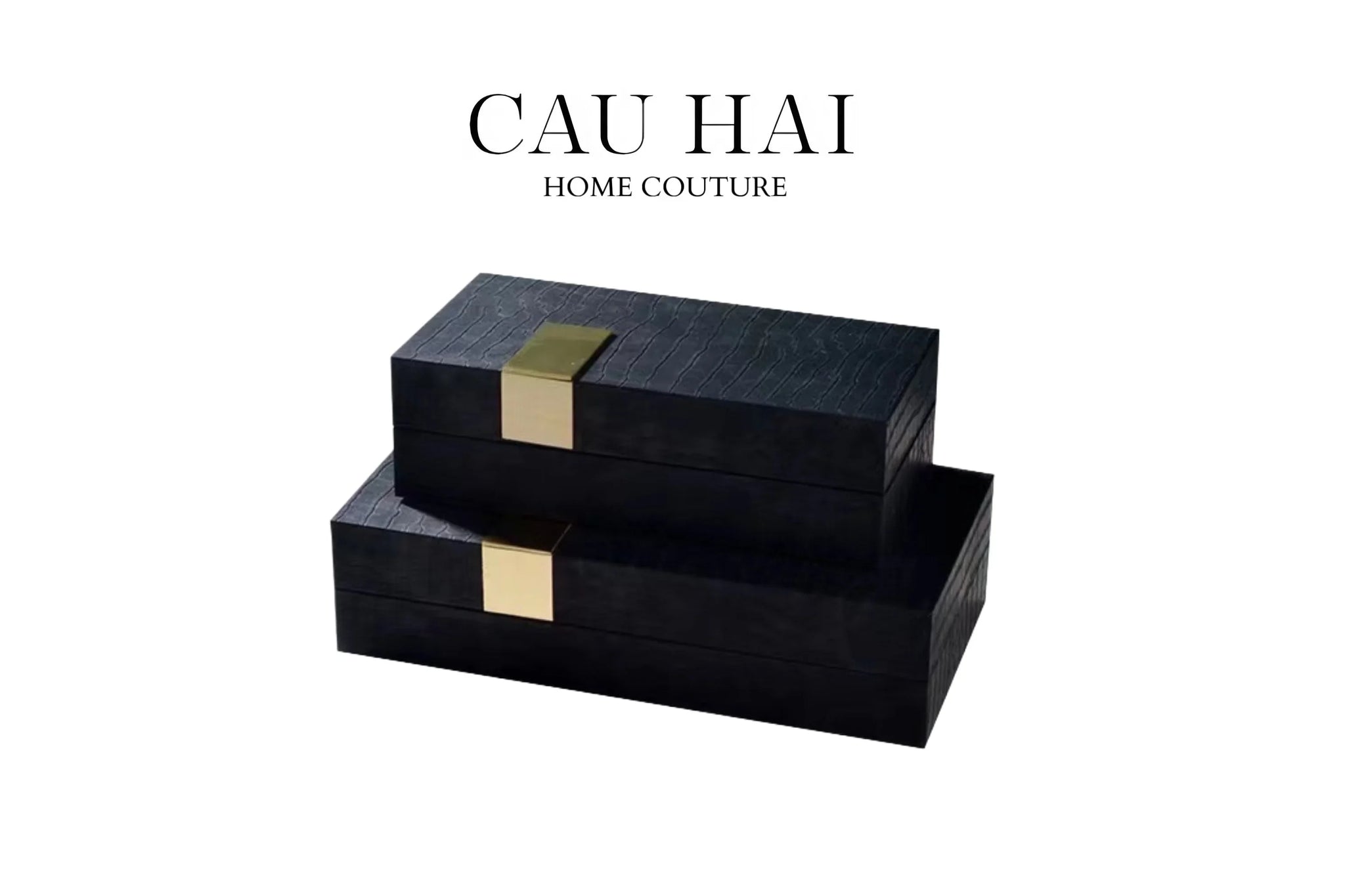 Maison Couture - Set 2 Hộp Da Midnight Veil-HỘP TRANG SỨC-CẬU HAI HOME DECOR