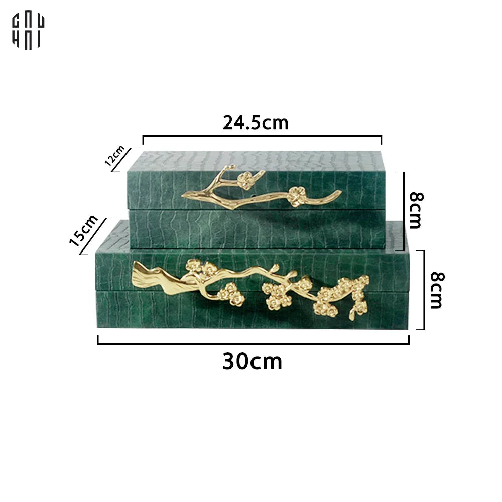 Maison Couture - Set 2 Hộp Trang Sức Emerald Dynasty Jardin-HỘP TRANG SỨC-CẬU HAI HOME DECOR