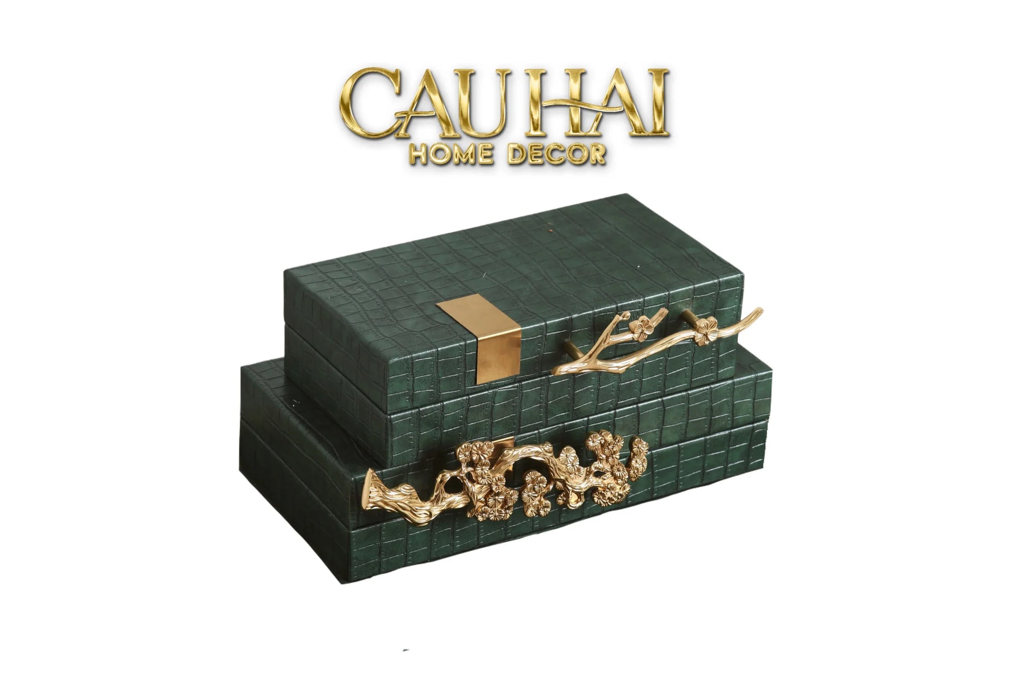 Maison Couture - Set 2 Hộp Trang Sức Emerald Dynasty Jardin-HỘP TRANG SỨC-CẬU HAI HOME DECOR