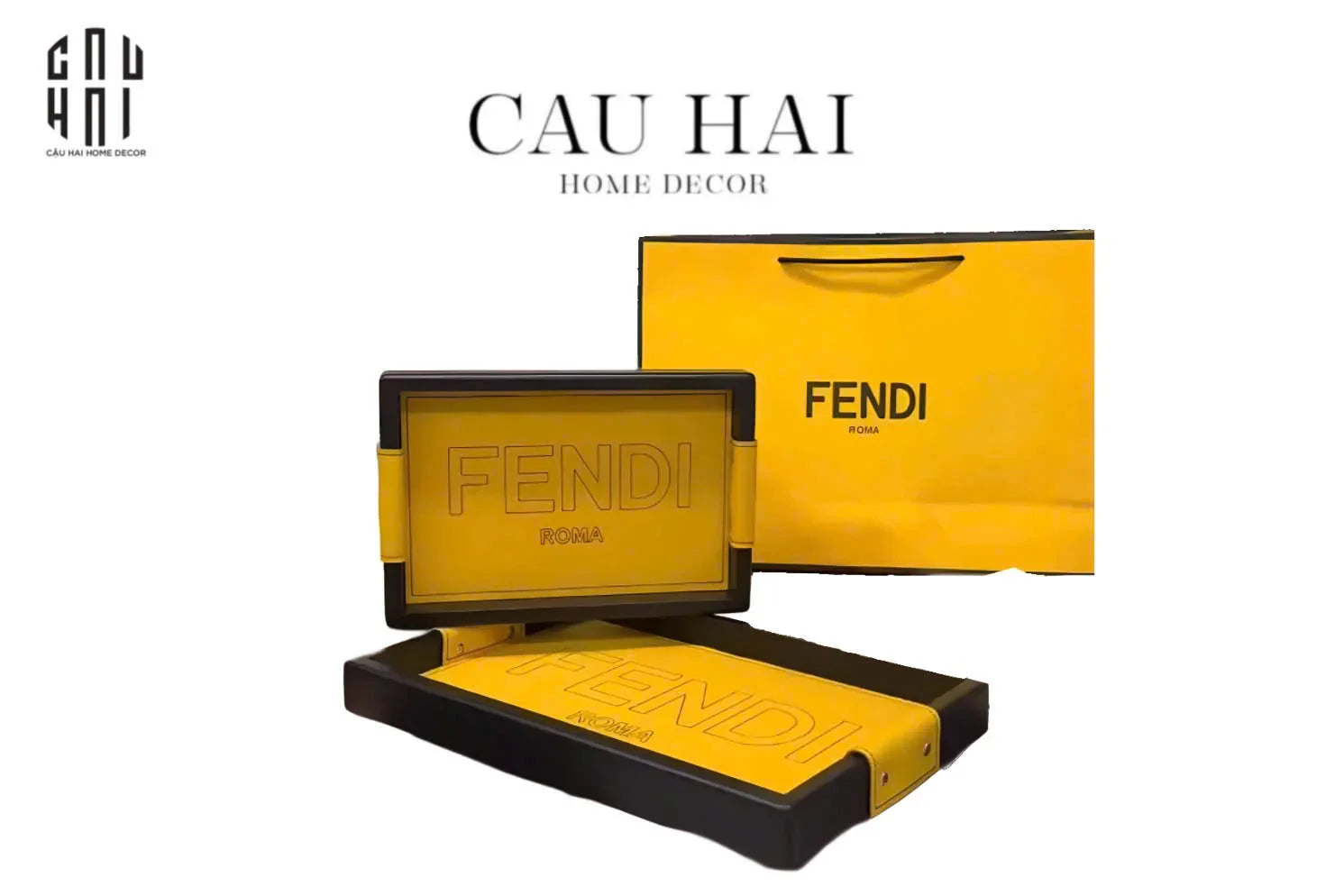 Maison Couture - Set 2 Khay Da Chữ Nhật Atélier Allure Fancy By F.D-KHAY TRANG TRÍ-CẬU HAI HOME DECOR