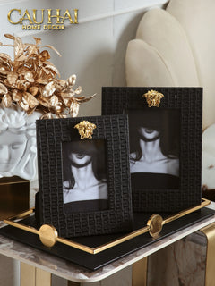 Maison Couture - Set 2 Khung Ảnh Da Lux Leather V Class Atélier Medusa Limitée 6" 7"-CẬU HAI HOME DECOR