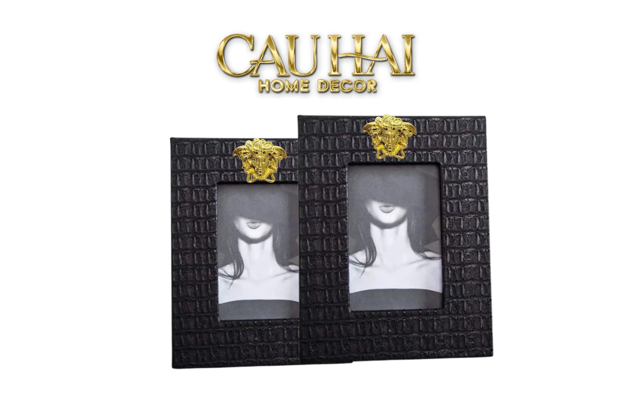 Maison Couture - Set 2 Khung Ảnh Da Lux Leather V Class Atélier Medusa Limitée 6" 7"-KHUNG ẢNH-CẬU HAI HOME DECOR
