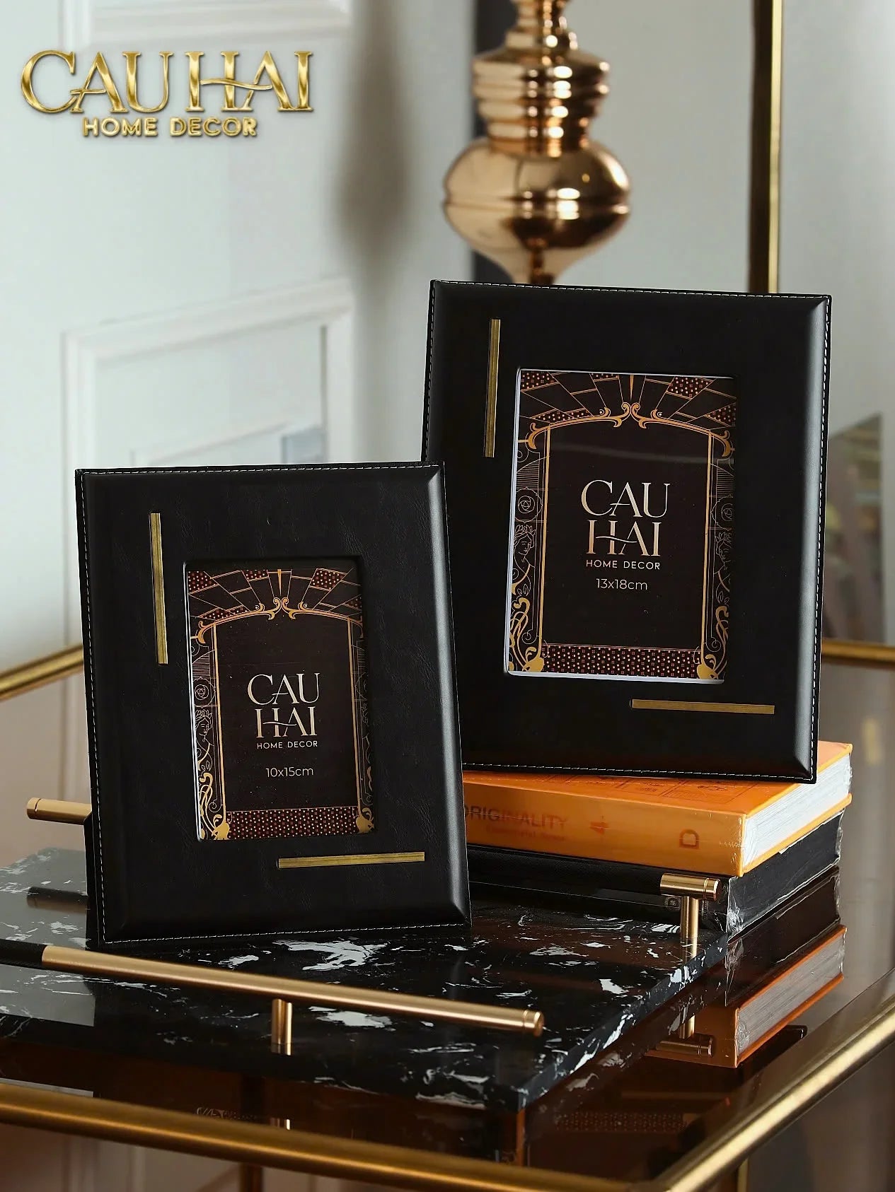 Maison Couture - Set 2 Khung Ảnh Da Mystery Savoir Frame-KHUNG ẢNH-CẬU HAI HOME DECOR