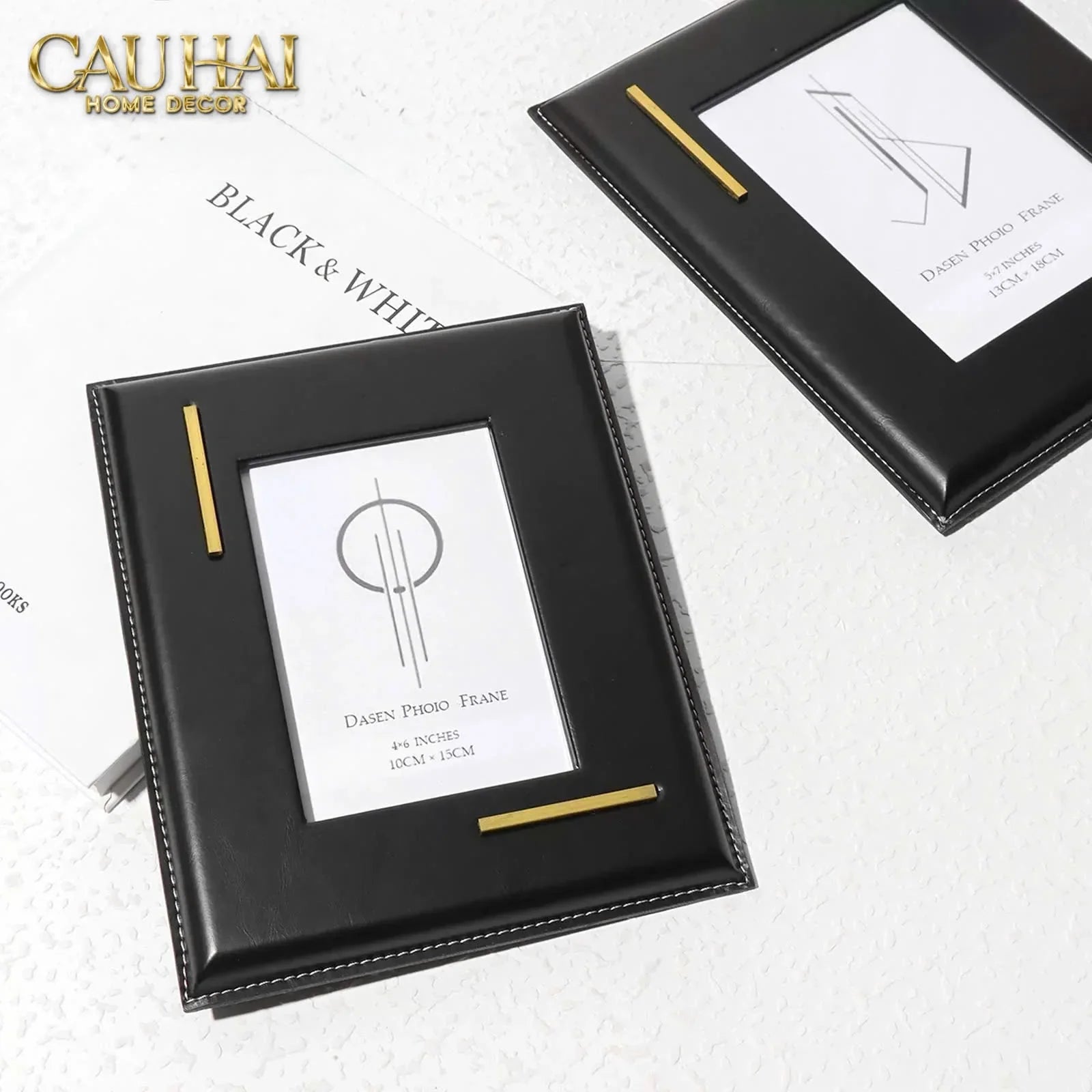 Maison Couture - Set 2 Khung Ảnh Da Mystery Savoir Frame-KHUNG ẢNH-CẬU HAI HOME DECOR