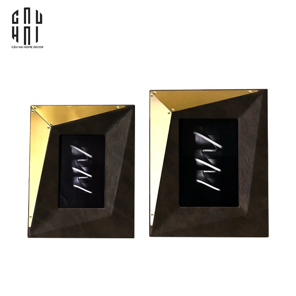 Maison Couture - Set 2 Khung Ảnh Da Savoir Faire Diamant Facetté Leather Frame-KHUNG ẢNH-CẬU HAI HOME DECOR
