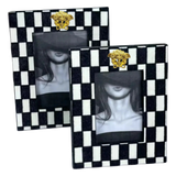 Maison Couture - Set 2 Khung Ảnh Mono Checker Rayé Medusa Limitée - CẬU HAI HOME DECOR