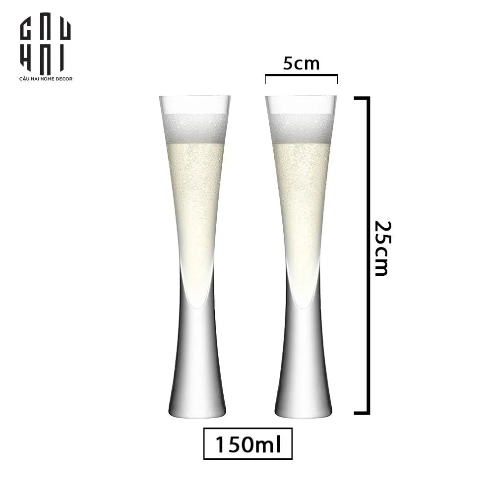 Maison Couture - Set 2 Ly Champagne Thuỷ Tinh Mint 150ml Cristalleries Glasses 190ml-CẬU HAI HOME DECOR
