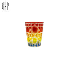 Maison Couture - Set 2 Ly Cocktail Thuỷ Tinh 7 Màu D'Or Diamant Facetté Lumière-LY THỦY TINH-CẬU HAI HOME DECOR
