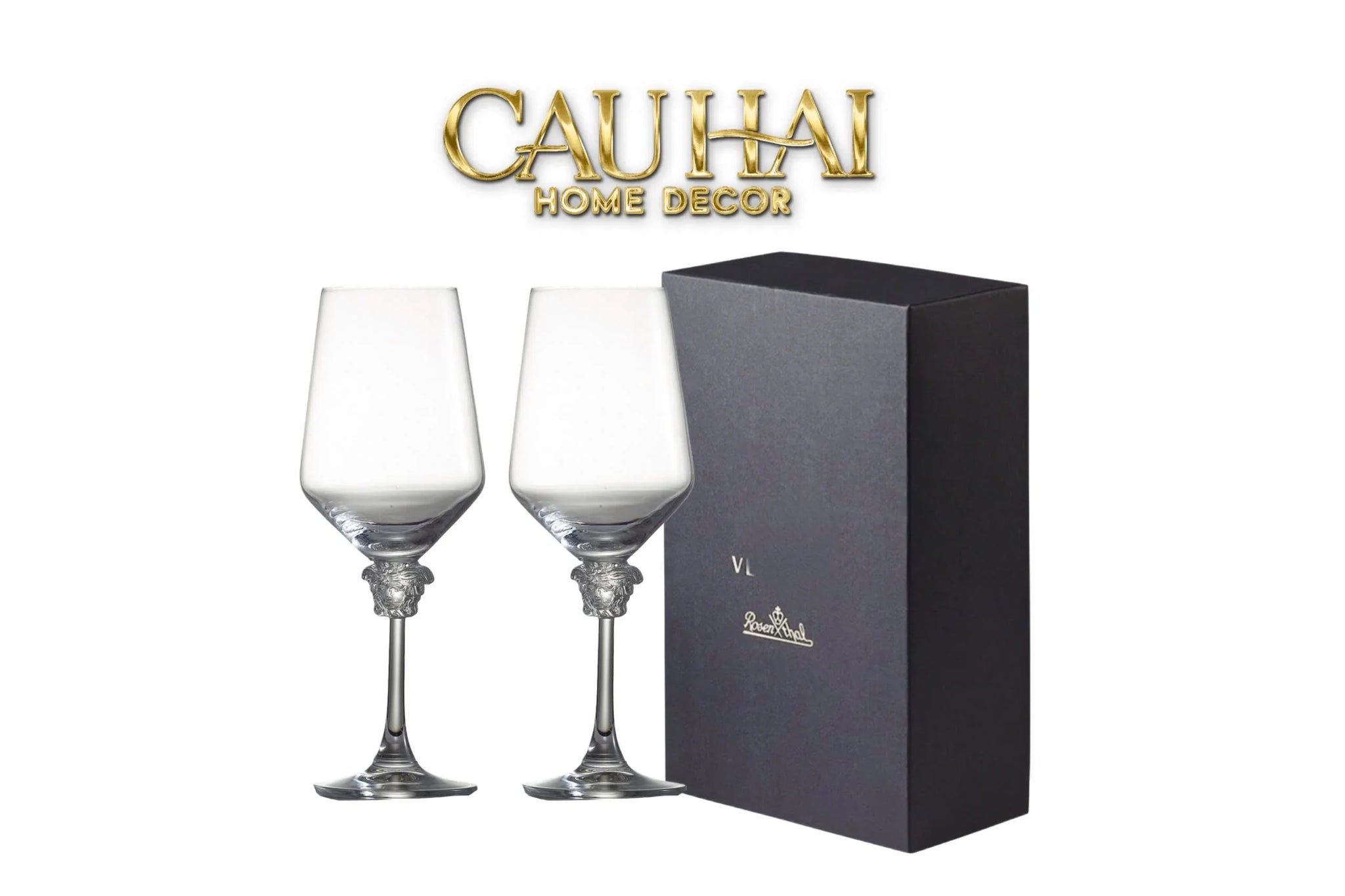 Maison Couture - Set 2 Ly Medusa Firma Lusso 476Ml Vino Rosso Glasses Full Box-LY THỦY TINH-CẬU HAI HOME DECOR
