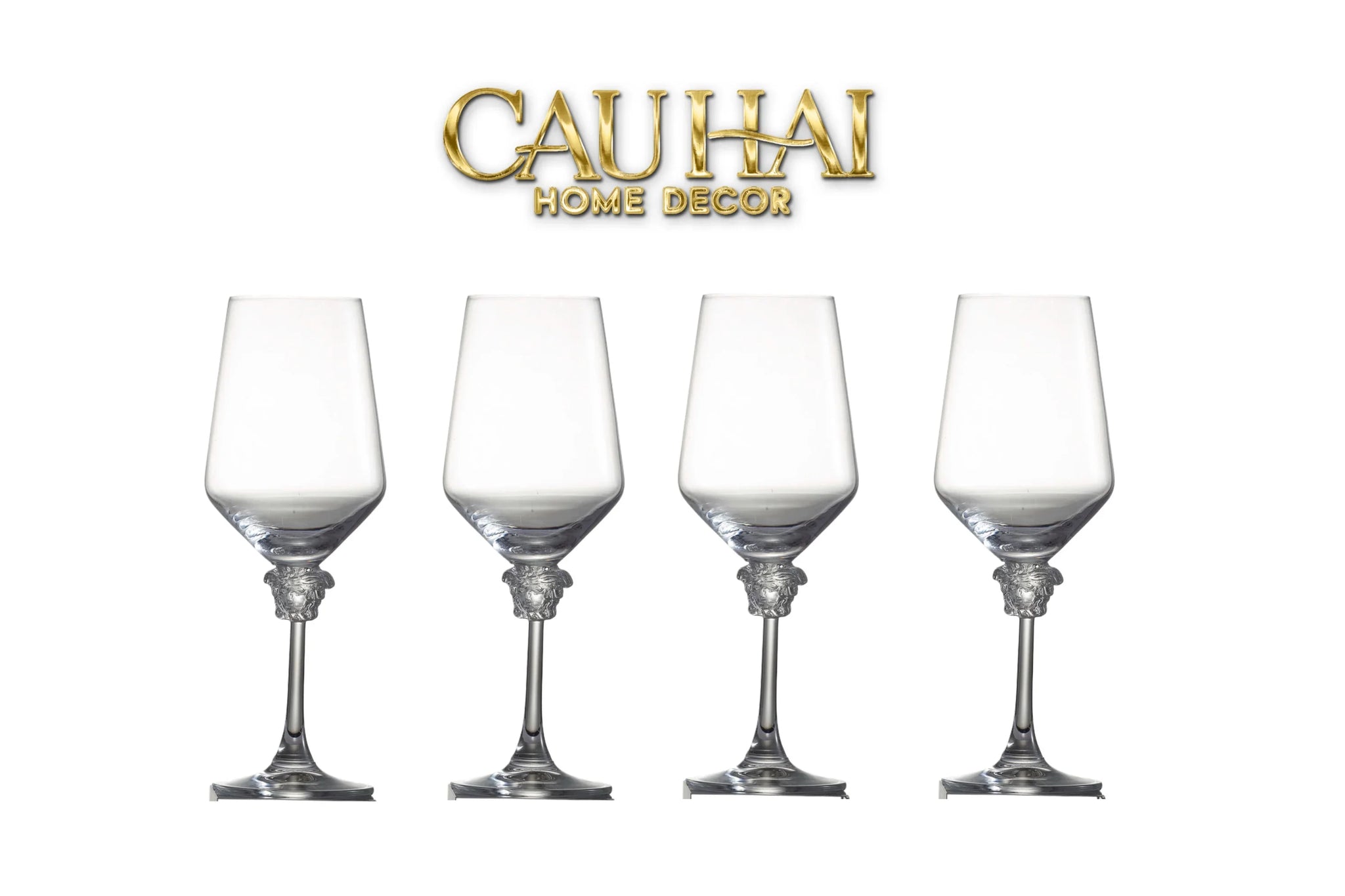 Maison Couture - Set 2 Ly Medusa Firma Lusso 476Ml Vino Rosso Glasses Full Box-CẬU HAI HOME DECOR