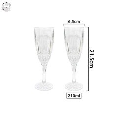 Maison Couture - Set 2 Ly Pha Lê Champagne Crown Cristalleries Allure Champagne Glasses 21.5x6.5 210ml-LY THỦY TINH-CẬU HAI HOME DECOR