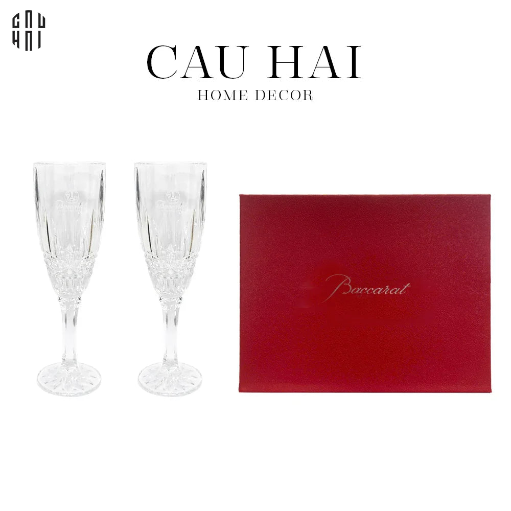Maison Couture - Set 2 Ly Pha Lê Champagne Crown Cristalleries Allure Champagne Glasses 21.5x6.5 210ml-LY THỦY TINH-CẬU HAI HOME DECOR