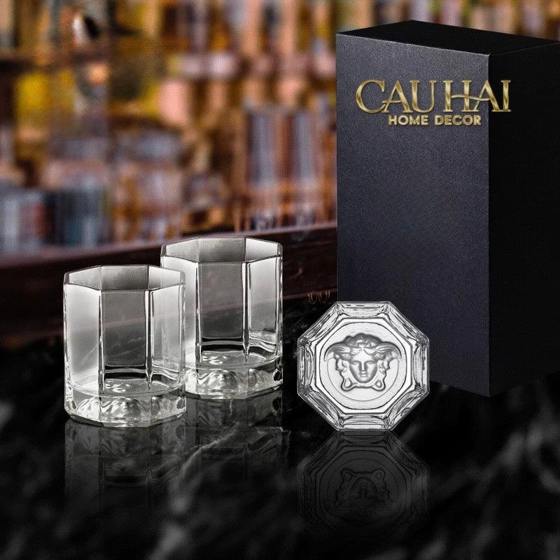 Maison Couture - Set 2 Ly Pha Lê Medusa V Class Cristalleries Facetté Rock Lowball Glasses 170ml-LY THỦY TINH-CẬU HAI HOME DECOR