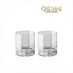 Maison Couture - Set 2 Ly Pha Lê Medusa V Class Cristalleries Facetté Rock Lowball Glasses 170ml-CẬU HAI HOME DECOR