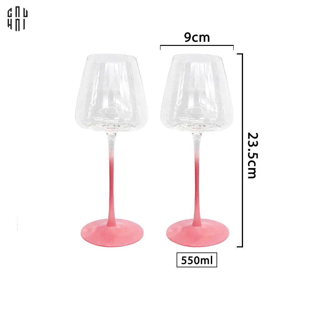 Maison Couture - Set 2 Ly Vang Màu Hồng Candy Jolie - Red Wine Glasses Set 2pcs-LY THỦY TINH-CẬU HAI HOME DECOR