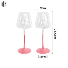 Maison Couture - Set 2 Ly Vang Màu Hồng Candy Jolie - Red Wine Glasses Set 2pcs-LY THỦY TINH-CẬU HAI HOME DECOR