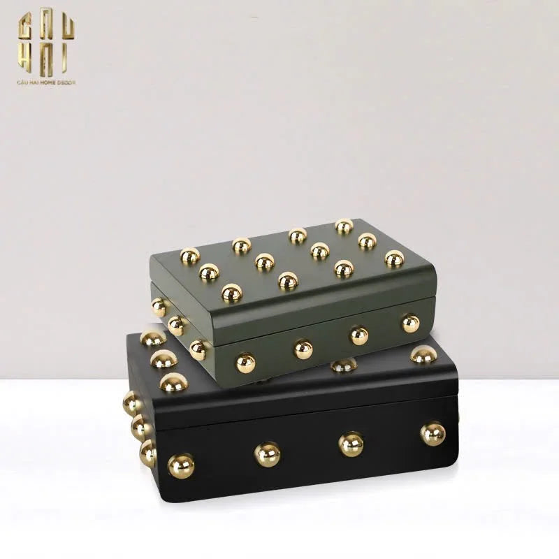 Maison Couture - Set 2 Rương Jewelry Gothic Blackhorn Chest Fw25-TƯỢNG TRANG TRÍ-CẬU HAI HOME DECOR