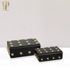 Maison Couture - Set 2 Rương Jewelry Gothic Blackhorn Chest Fw25-TƯỢNG TRANG TRÍ-CẬU HAI HOME DECOR