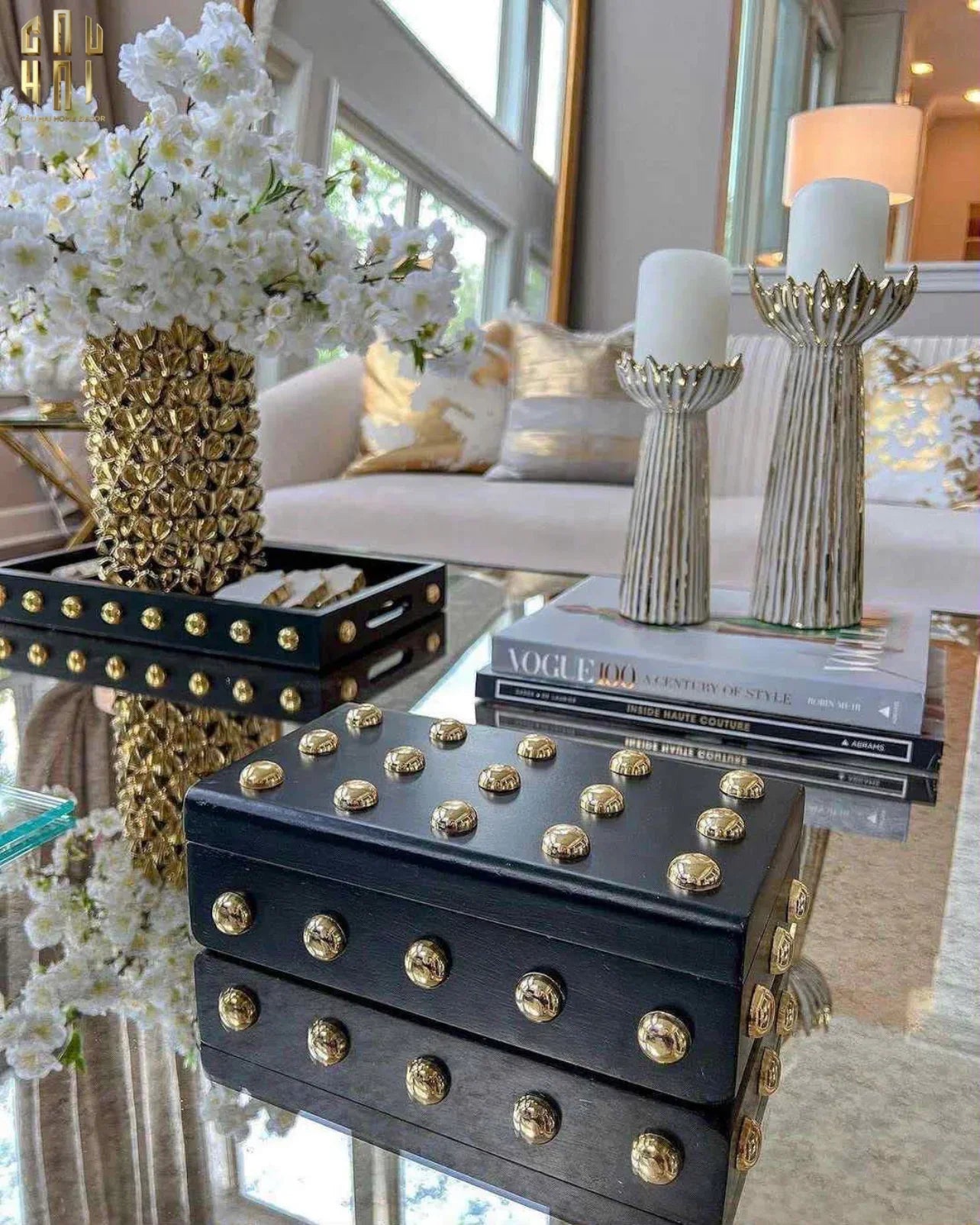 Maison Couture - Set 2 Rương Jewelry Gothic Blackhorn Chest Fw25-TƯỢNG TRANG TRÍ-CẬU HAI HOME DECOR
