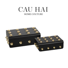 Maison Couture - Set 2 Rương Jewelry Gothic Blackhorn Chest Fw25-TƯỢNG TRANG TRÍ-CẬU HAI HOME DECOR