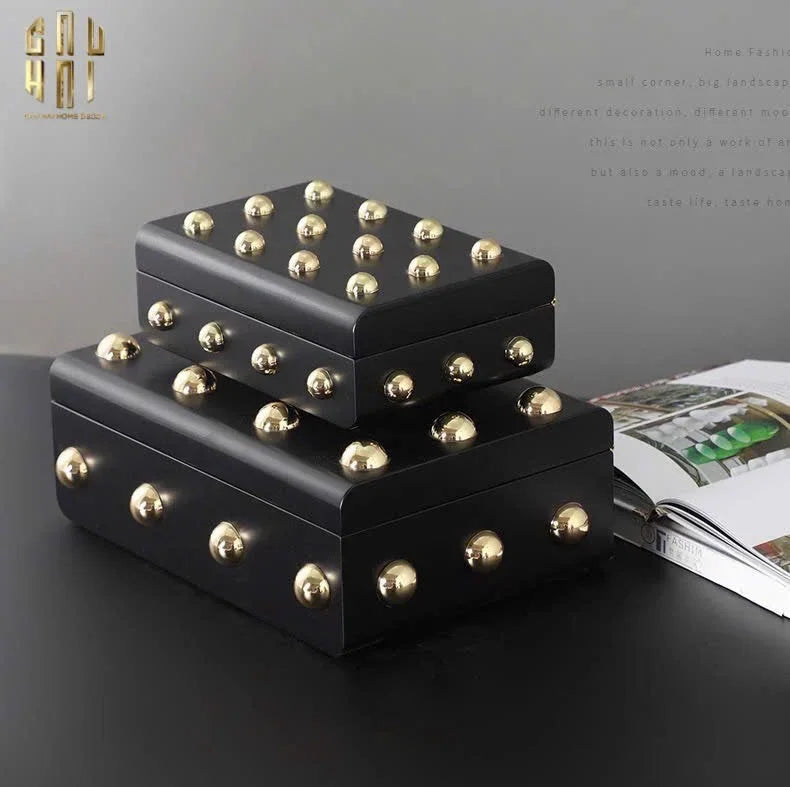 Maison Couture - Set 2 Rương Jewelry Gothic Blackhorn Chest Fw25-TƯỢNG TRANG TRÍ-CẬU HAI HOME DECOR