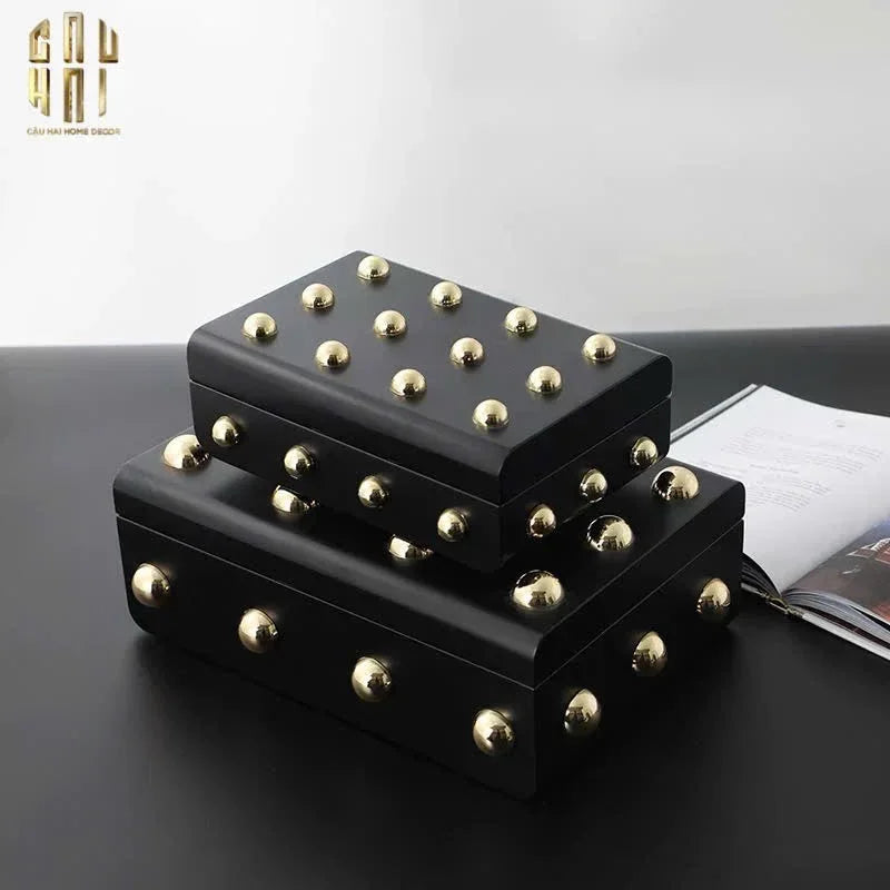 Maison Couture - Set 2 Rương Jewelry Gothic Blackhorn Chest Fw25-TƯỢNG TRANG TRÍ-CẬU HAI HOME DECOR