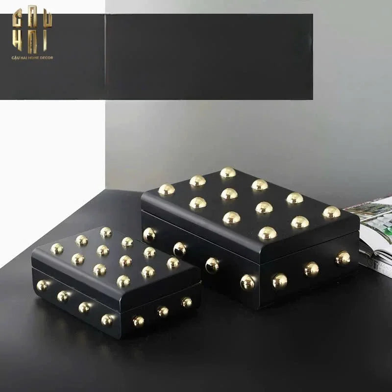Maison Couture - Set 2 Rương Jewelry Gothic Blackhorn Chest Fw25-TƯỢNG TRANG TRÍ-CẬU HAI HOME DECOR