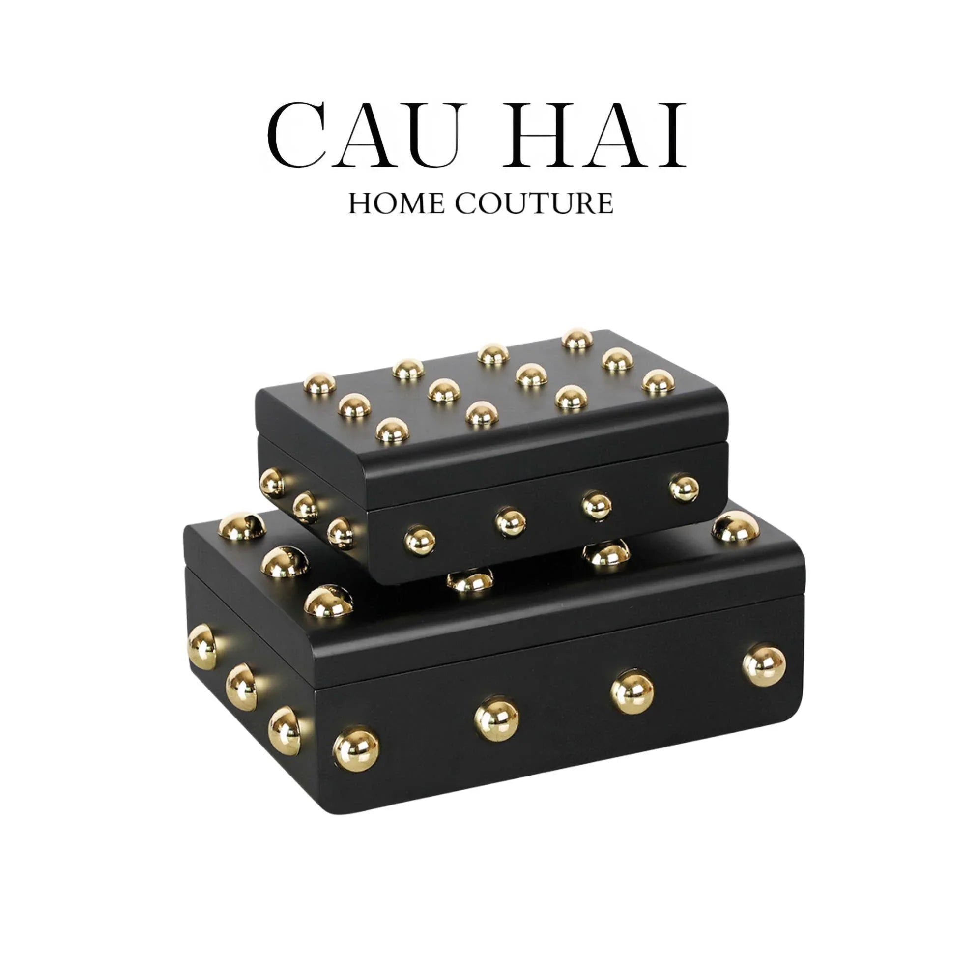 Maison Couture - Set 2 Rương Jewelry Gothic Blackhorn Chest Fw25-TƯỢNG TRANG TRÍ-CẬU HAI HOME DECOR