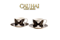Maison Couture - Set 2 Tách Trà Château Clover Signature - L’Atelier Rayé Tasses & Soucoupes 4pcs-SET BÌNH TRÀ-CẬU HAI HOME DECOR