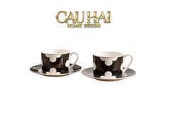Maison Couture - Set 2 Tách Trà Château Clover Signature - L’Atelier Rayé Tasses & Soucoupes 4pcs-SET BÌNH TRÀ-CẬU HAI HOME DECOR