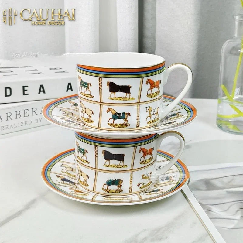 Maison Couture - Set 2 Tách Trà H Class Couvertures et Tenues Scarf Équestre-CẬU HAI HOME DECOR