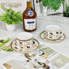 Maison Couture - Set 2 Tách Trà H Class Couvertures et Tenues Scarf Équestre-CẬU HAI HOME DECOR