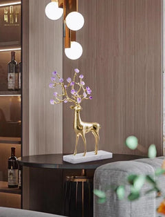 Maison Couture - Set 2 Tượng Hươu Đồng Omega Améthyste Les Sentinelles De La Forêt-TƯỢNG TRANG TRÍ-CẬU HAI HOME DECOR