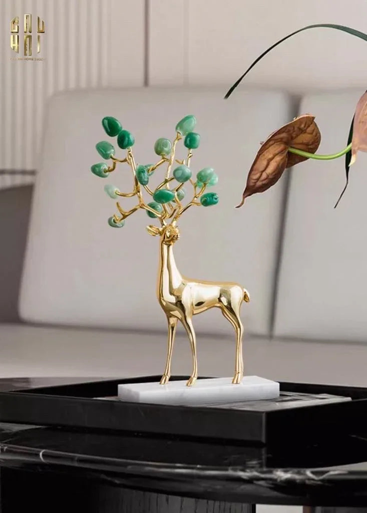 Maison Couture - Set 2 Tượng Hươu Đồng Omega Améthyste Les Sentinelles De La Forêt-TƯỢNG TRANG TRÍ-CẬU HAI HOME DECOR