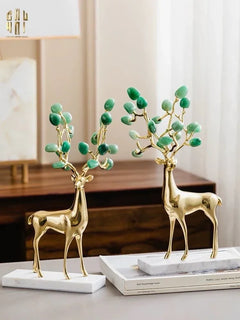 Maison Couture - Set 2 Tượng Hươu Đồng Omega Améthyste Les Sentinelles De La Forêt-TƯỢNG TRANG TRÍ-CẬU HAI HOME DECOR