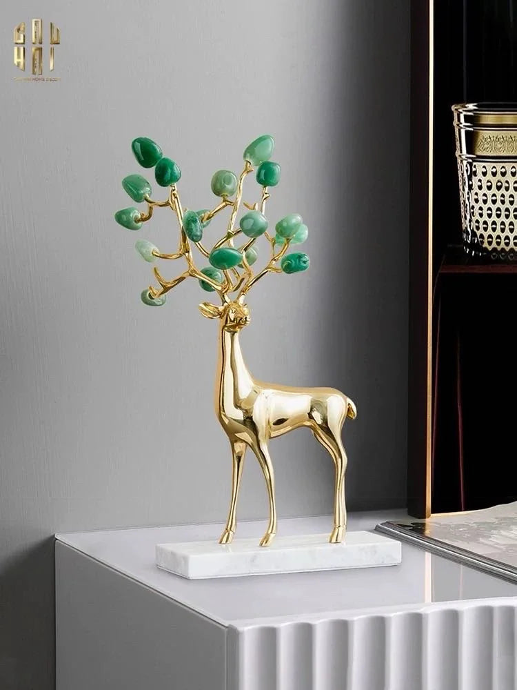 Maison Couture - Set 2 Tượng Hươu Đồng Omega Améthyste Les Sentinelles De La Forêt-TƯỢNG TRANG TRÍ-CẬU HAI HOME DECOR