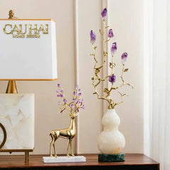 Maison Couture - Set 2 Tượng Hươu Đồng Omega Améthyste Les Sentinelles De La Forêt-TƯỢNG TRANG TRÍ-CẬU HAI HOME DECOR