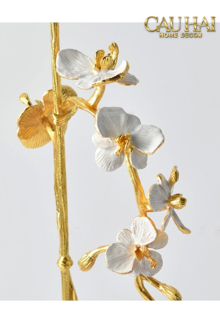 Maison Couture - Set 2 Tượng Kim Điệp Phúc Lâm Haute Orchid Golden Branches H41 / H31-CẬU HAI HOME DECOR