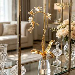 Maison Couture - Set 2 Tượng Kim Điệp Phúc Lâm Haute Orchid Golden Branches H41 / H31-CẬU HAI HOME DECOR