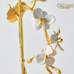 Maison Couture - Set 2 Tượng Kim Điệp Phúc Lâm Haute Orchid Golden Branches H41 / H31-CẬU HAI HOME DECOR