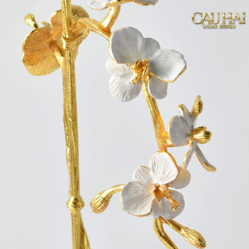 Maison Couture - Set 2 Tượng Kim Điệp Phúc Lâm Haute Orchid Golden Branches H41 / H31-TƯỢNG TRANG TRÍ-CẬU HAI HOME DECOR-CẬU HAI HOME DECOR